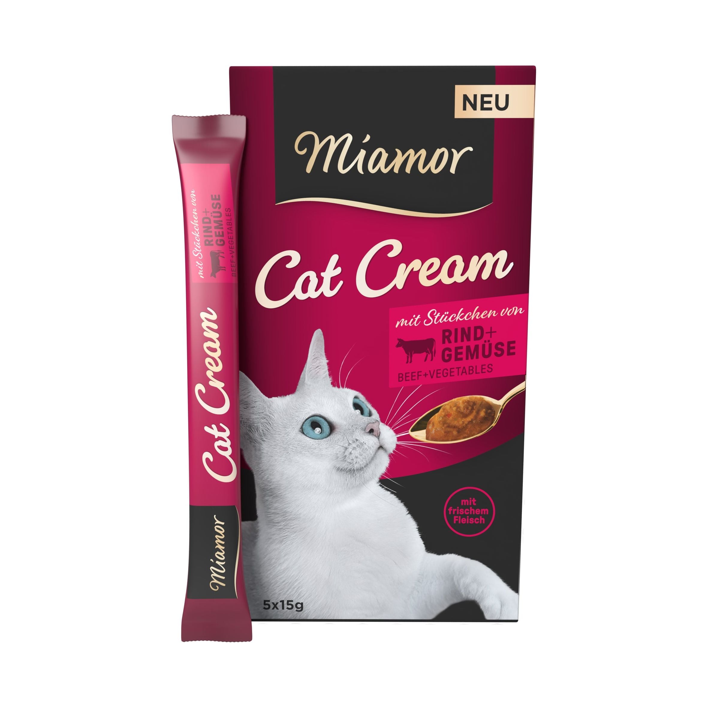 Miamor Cat Snack Rind & Gemüse Cream 11 Pack à 5x 15g